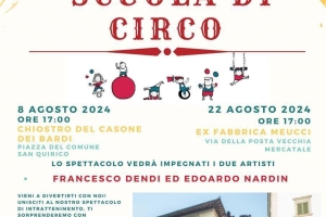 SCUOLA DI CIRCO 8 e 22 Agosto 2024 VERNIO