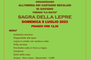 Sagra della lepre a Gavigno 9 luglio