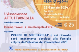 PRANZO DI SOLIDARIETA' - La Briglia - 28 Gennaio 2024